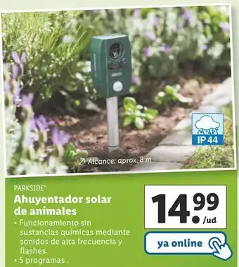 Lidl Ahuyentador solar ecológico parkside oferta