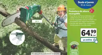 Lidl Podadora parkside oferta