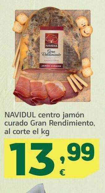 HiperDino Navidul centro jamón curado gran rendimiento oferta