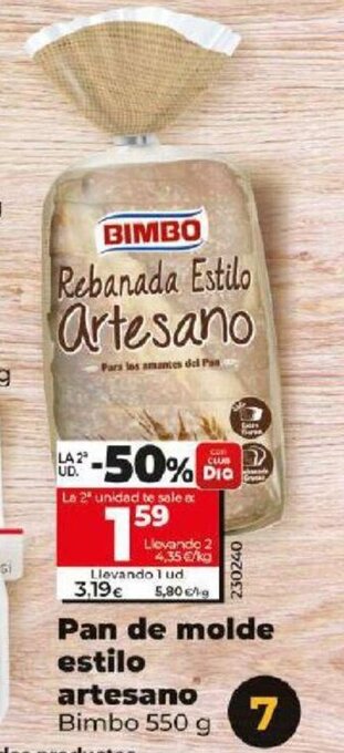 Dia Pan De Molde Estilo Artesano oferta