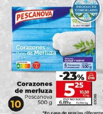 Dia Corazones De Merluza oferta