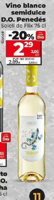 Dia Vino Blanco Semidulce D.O. Penedés oferta
