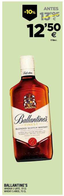 BM Supermercados Ballantine's whisky 5 años oferta
