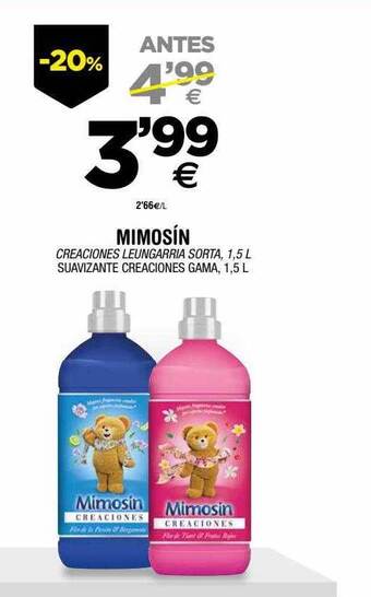 BM Supermercados Mimosin suavizante creaciones gama oferta