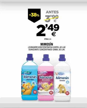BM Supermercados Mimosin suavizante concentrado gama oferta
