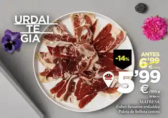 BM Supermercados Paleta de bellota centro oferta