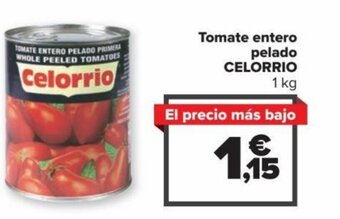 Carrefour Tomate Entero Pelado Celorrio oferta