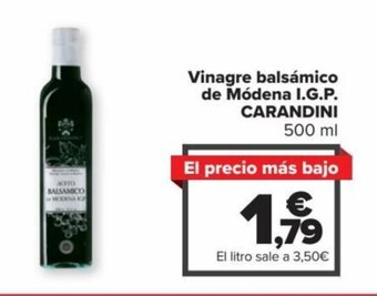 Carrefour Vinagre Balsámico de Módena I.G.P. Carandini oferta