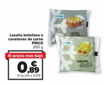 Carrefour Lasaña Boloñesa o Canelones De Carne Price oferta