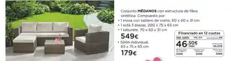 Hipercor Conjunto medanos con estructura de fibra oferta