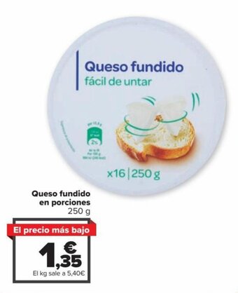 Carrefour Queso Fundido en Porciones oferta