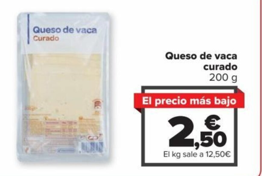 Carrefour Queso de Vaca Curado oferta