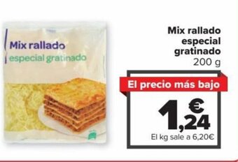 Carrefour Mix Rallado Especial Gratinado oferta