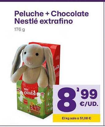 AhorraMas Peluche + chocolate nestlé extrafino oferta