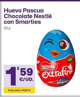 AhorraMas Huevo pascua chocolate nestlé con smarties oferta