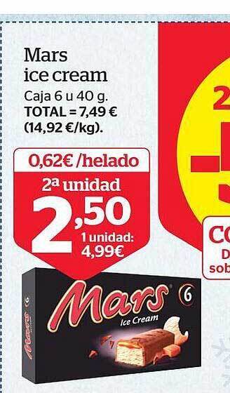 La Sirena Mars ice cream oferta