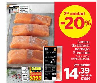 La Sirena 2a unidad -20% lomos de salmón noruego premium oferta