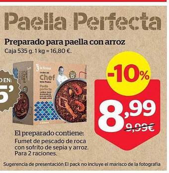 La Sirena Preparado para paella con arroz oferta