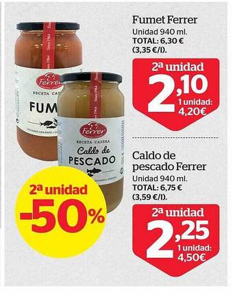 La Sirena 2a unidad -50% fumet ferrer caldo de pescado ferrer oferta