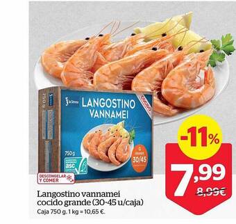 La Sirena Langostino vannamei cocido grande oferta