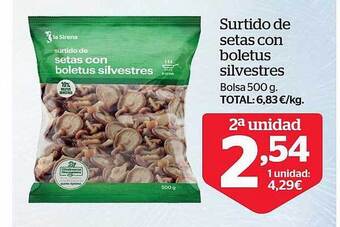 La Sirena Surtido de setas con boletus silvestres oferta