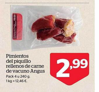 La Sirena Pimientos del piquillo rellenos de carne de vacuno angus oferta