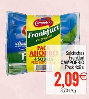 Plenus Supermercados Salchichas frankfurt campofrio oferta