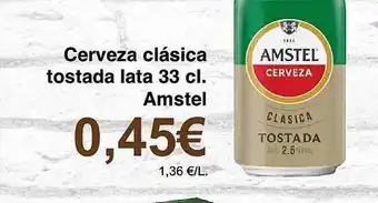 Spar La Palma Cerveza clásica tostada lata amstel oferta