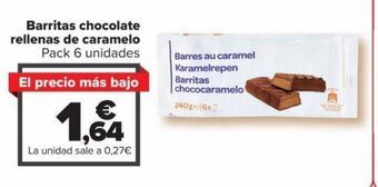 Carrefour Barritas Chocolate Rellenas De Caramelo oferta