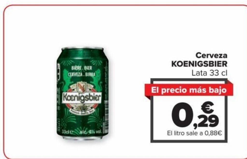 Carrefour Cerveza Koenigsbier oferta