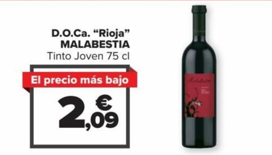 Carrefour D.O.ca. Rioja Malabestia oferta