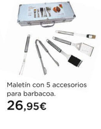 Hipercor Maletin con 5 accesorios para barbacoa oferta