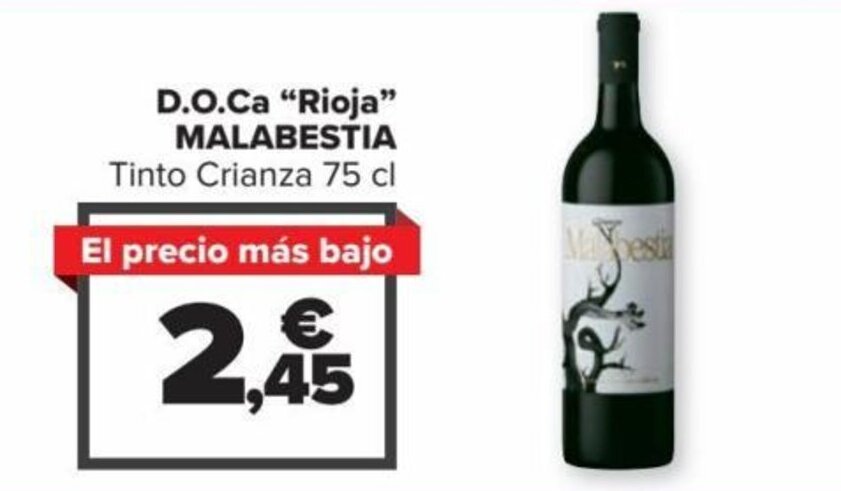 Carrefour D.O.Ca Rioja Malabestia oferta