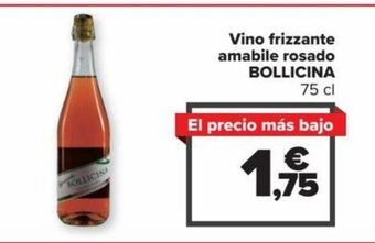 Carrefour Vino Frizzante Amabile Rosado Bollicina oferta