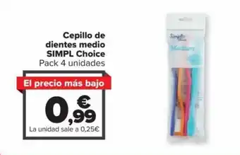 Carrefour Cepillo de Dientes Medio Simpl Choice oferta