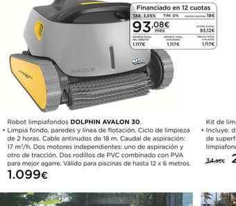 Hipercor Robot limpiafondos dolphin avalon 30 oferta