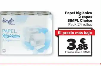 Carrefour Papel Higiénico 2 Capas Simpl Choice oferta