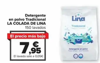 Carrefour Detergente en Polvo Tradicional La Colada de Lina oferta