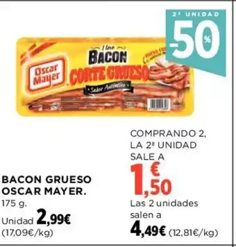 Hipercor Bacon Grueso Oscar Mayer oferta
