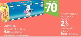 Hipercor Actimel oferta
