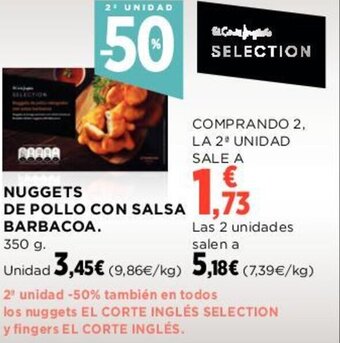 Hipercor Nuggets de Pollo Con Salsa Barbacoa oferta