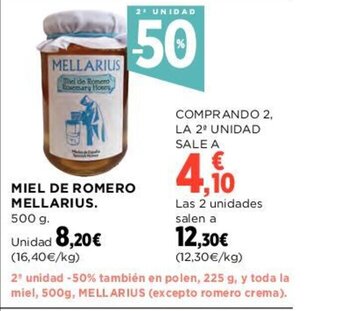Hipercor Miel de Romero Mellarius oferta