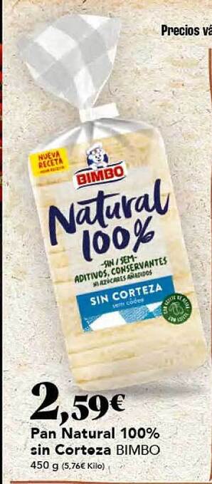 Gadis Pan natural 100% sin corteza bimbo oferta
