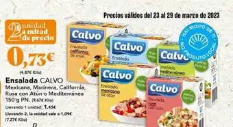 Gadis Ensalada calvo mexicana, marinera, california, rusa con atún o mediterránea oferta