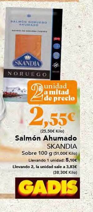 Gadis Salmón ahumado skandia oferta