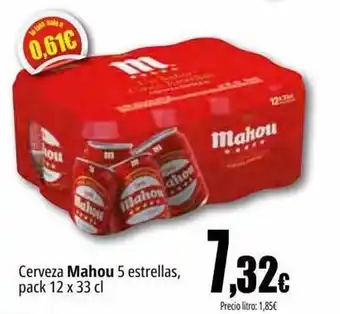 Unide Supermercados Cerveza mahou 5 estrellas pack 12 oferta