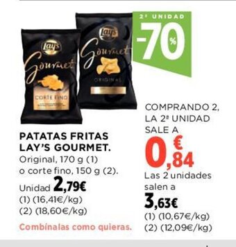 Hipercor Patatas Fritas Lay's Gourmet oferta