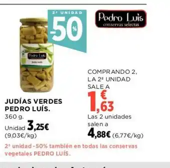 Hipercor Judías Verdes Pedro Luís oferta