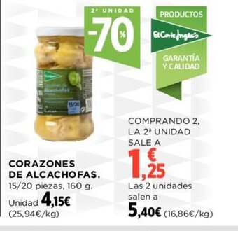Hipercor Corazones de Alcachofas oferta