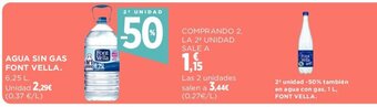 Hipercor Agua Sin Gas Font Vella oferta